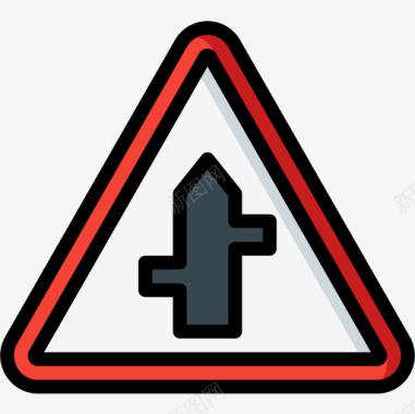 路口英国路标5线形颜色图标图标