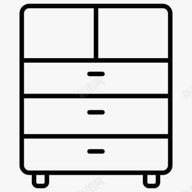 橱柜家具装饰1轮廓图标图标