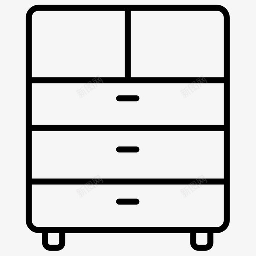 橱柜家具装饰1轮廓图标svg_新图网 https://ixintu.com 家具 橱柜 装饰 轮廓