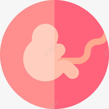 胎儿生物工程16扁平图标图标