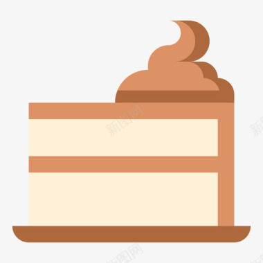 蛋糕咖啡店127扁平图标图标
