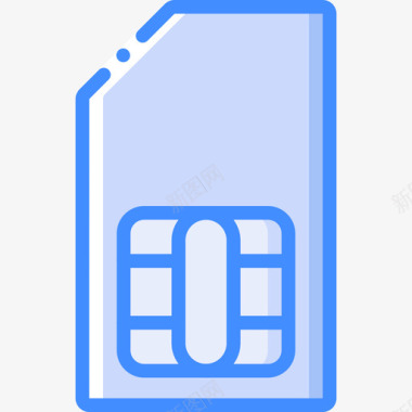 Sim卡移动接口4蓝色图标图标