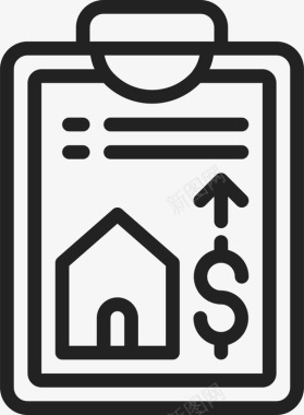 住房价格城镇规划4线性图标图标