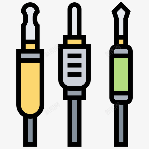 音频插孔音乐和多媒体4线性颜色图标svg_新图网 https://ixintu.com 多媒体 插孔 线性 音乐 音频 颜色