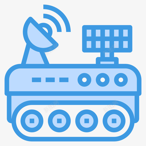 月球车太空和银河1号蓝色图标svg_新图网 https://ixintu.com 太空和银河1号 月球车 蓝色