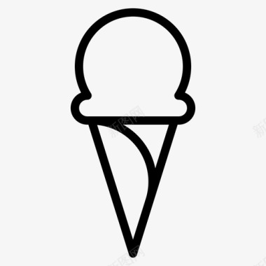 冰淇淋蛋卷甜食图标图标