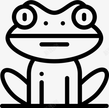 青蛙弹簧74直线型图标图标