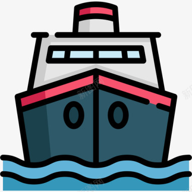 船共用10个线性颜色图标图标