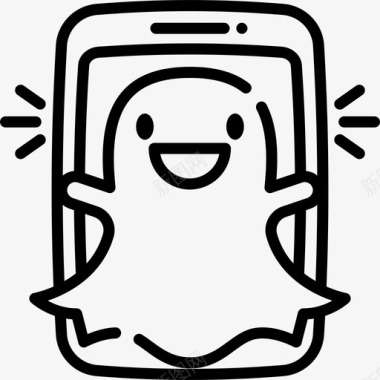 Snapchat社交媒体153线性图标图标