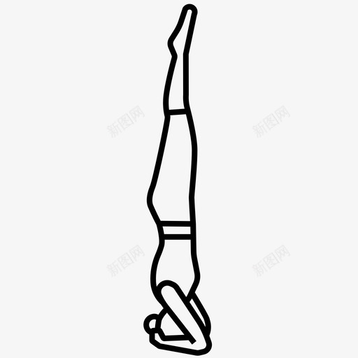 瑜伽姿势平衡头倒立图标svg_新图网 https://ixintu.com 头倒立 平衡 瑜伽姿势 瑜伽姿势轮廓