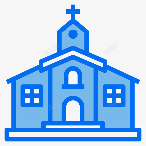 教堂76号楼蓝色图标svg_新图网 https://ixintu.com 76号楼 教堂 蓝色