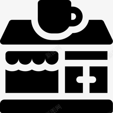 咖啡店城市元素58填充图标图标
