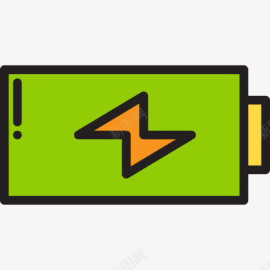 电池能源生态3线性颜色图标图标
