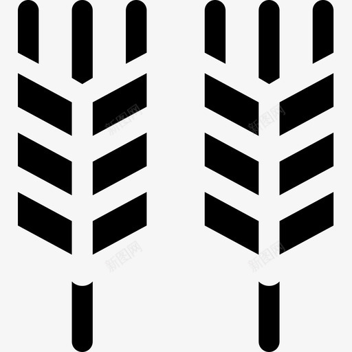 小麦农业27填充图标svg_新图网 https://ixintu.com 农业 填充 小麦