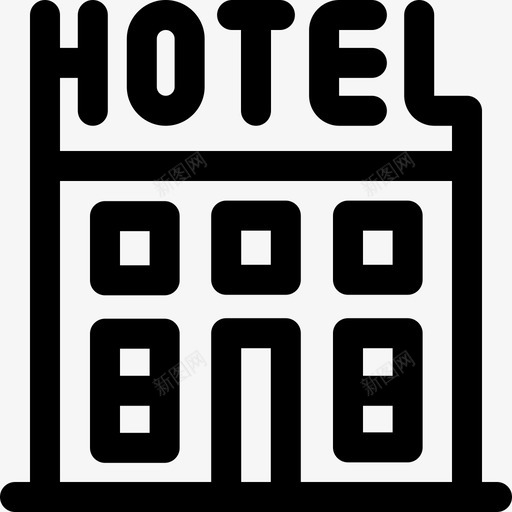 酒店夏季销售14线性图标svg_新图网 https://ixintu.com 夏季销售14 线性 酒店