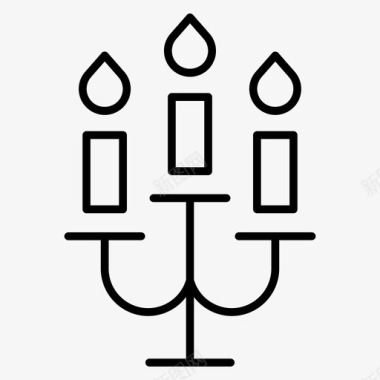 烛台蜡烛家具图标图标