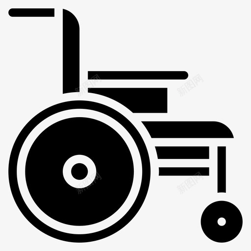 轮椅残疾人便携式图标svg_新图网 https://ixintu.com 便携式 标牌 残疾人 轮椅