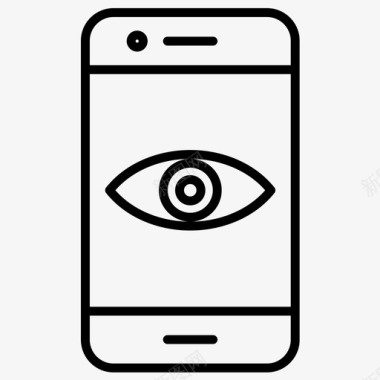 智能手机眼睛手机图标图标