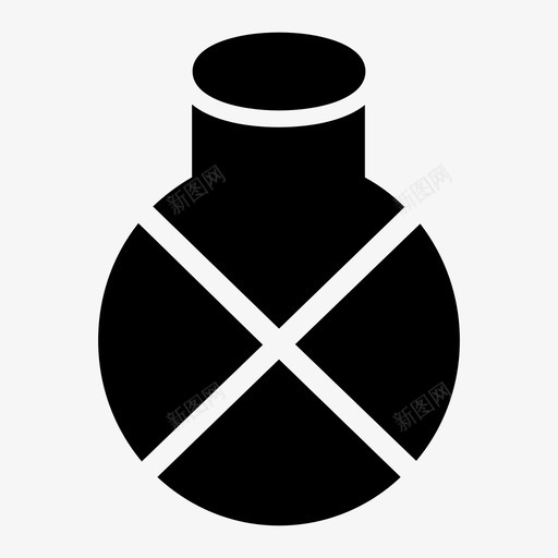 瓶子危险水图标svg_新图网 https://ixintu.com 危险 头骨 瓶子 雕文