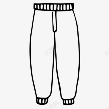 裤子衣服素描图标图标