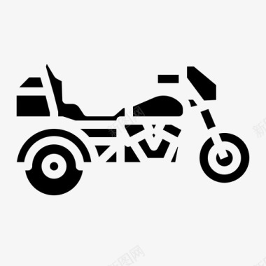 三轮摩托车运输车辆图标图标