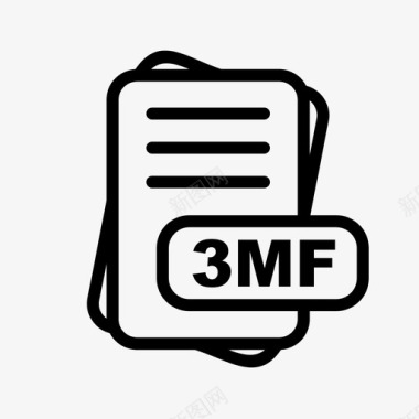 3mf文件扩展名文件格式文件类型集合图标包图标