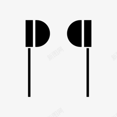 耳机听技术发展字形图标图标