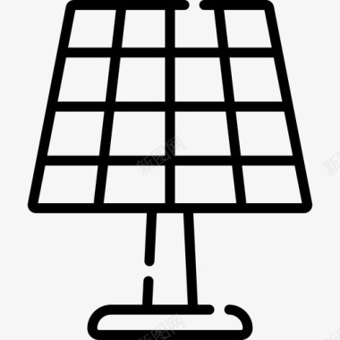 太阳能电池板工业73线性图标图标