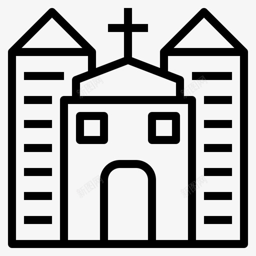 教堂建筑概念图标svg_新图网 https://ixintu.com 元素 城市 建筑 户外 教堂 概念 概述 生活