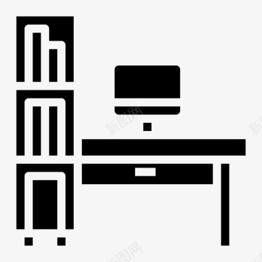 书桌家具装饰9填充图标图标