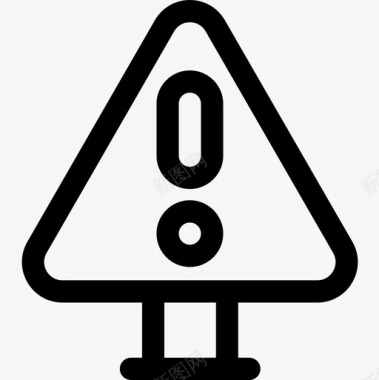 警告信号和禁令3线性图标图标