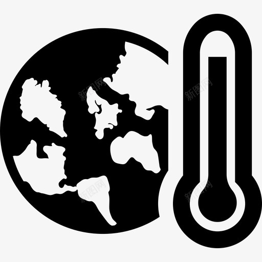 全球变暖炎热污染图标svg_新图网 https://ixintu.com 全球 变暖 固体 图标 地球 拯救 污染 温度 温度计 炎热