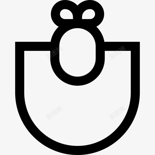 BibBaby99线性图标svg_新图网 https://ixintu.com Baby Bib 线性