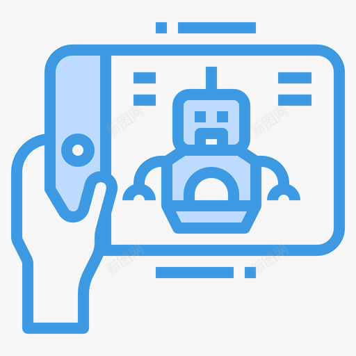 援助机器人53蓝色图标svg_新图网 https://ixintu.com 援助 机器人 蓝色