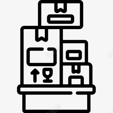 包装物流80直线图标图标