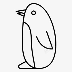 冰鸟企鹅动物北极图标高清图片