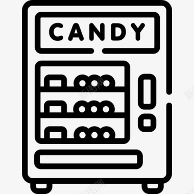 糖果机糖果店直线型图标图标