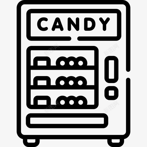 糖果机糖果店直线型图标svg_新图网 https://ixintu.com 直线型 糖果店 糖果机