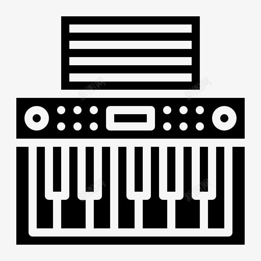 键盘电子琴音乐图标svg_新图网 https://ixintu.com 电子琴 键盘 音乐