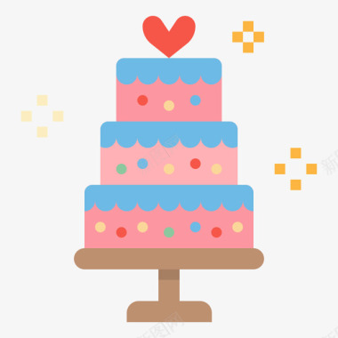 生日蛋糕庆祝39扁平图标图标