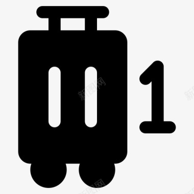 行李箱通知行李打包图标图标