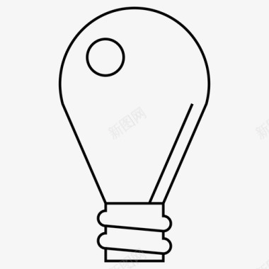 灯泡想法照明图标图标