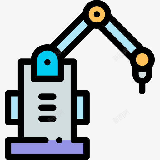 机器人工业68线性颜色图标svg_新图网 https://ixintu.com 工业 机器人 线性 颜色