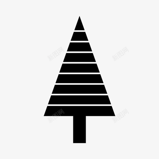 仙女灯装饰线条图标svg_新图网 https://ixintu.com 仙女 假期 最小 树木 线条 装饰 金字塔