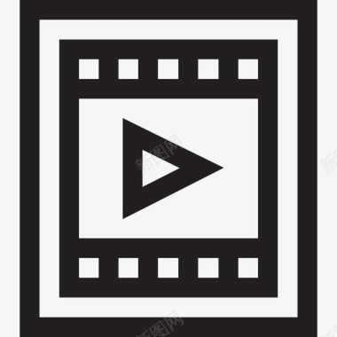 电影媒体技术20线性图标图标