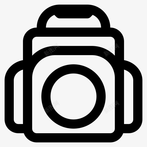 包照相机箱子图标svg_新图网 https://ixintu.com 摄影 照相机 箱子 镜头