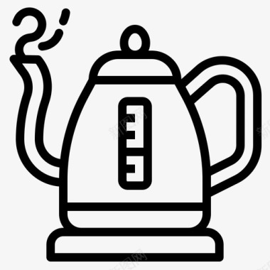 锅炉咖啡机1线性图标图标