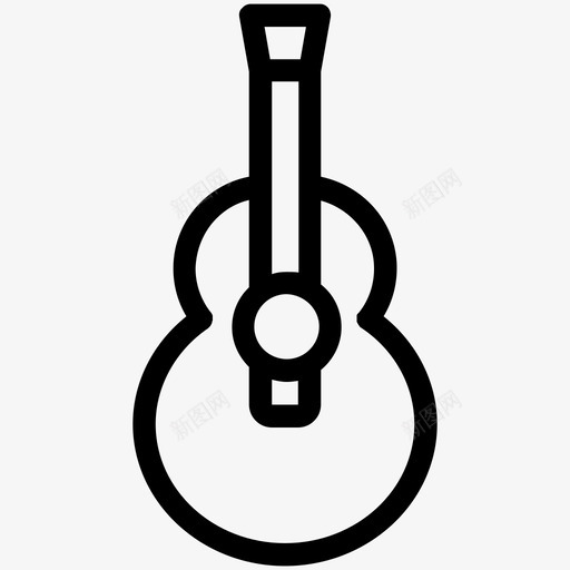 吉他音乐音符图标svg_新图网 https://ixintu.com 吉他 提普 歌曲 音乐 音符