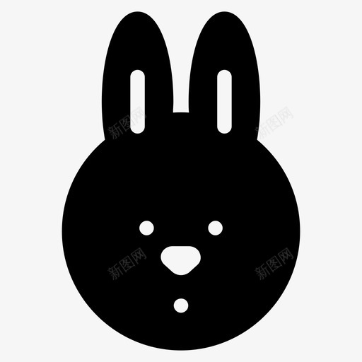 兔子动物小兔图标svg_新图网 https://ixintu.com 兔子 动物 头骨 小兔 雕文