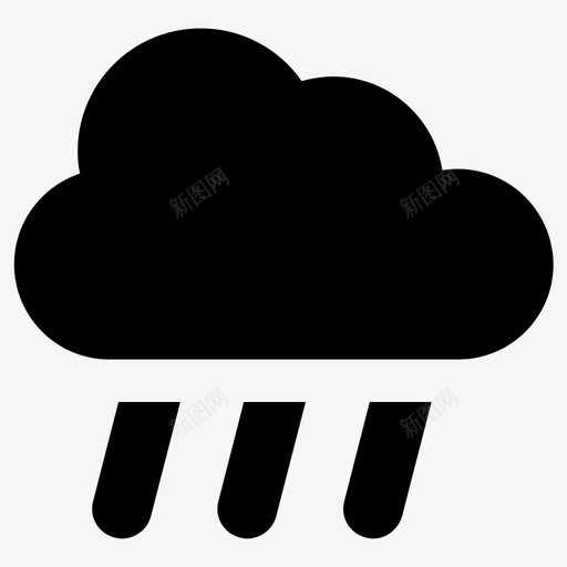 天气预报云雨图标svg_新图网 https://ixintu.com 天气 天气预报